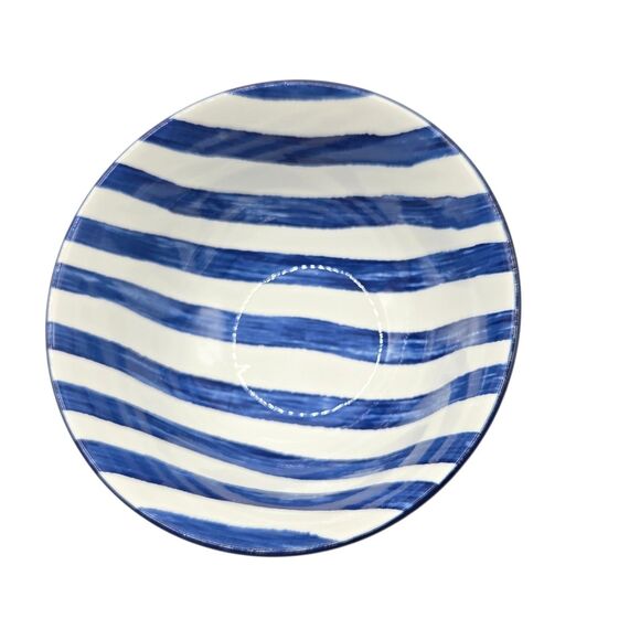 Brandani Italy Sushi Experience 8pc Porcelain Ramen Noodle Bowl Set Blue Striped - Picture 9 of 13